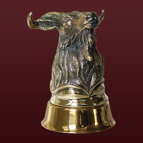 Бронзовая чарка Козел винторогий (Подарок на Год Козы)Фото 9607-02.jpg