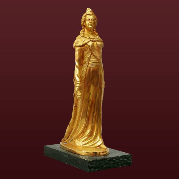 Бронзовая статуэтка Екатерина II с золочением (снято с производства)