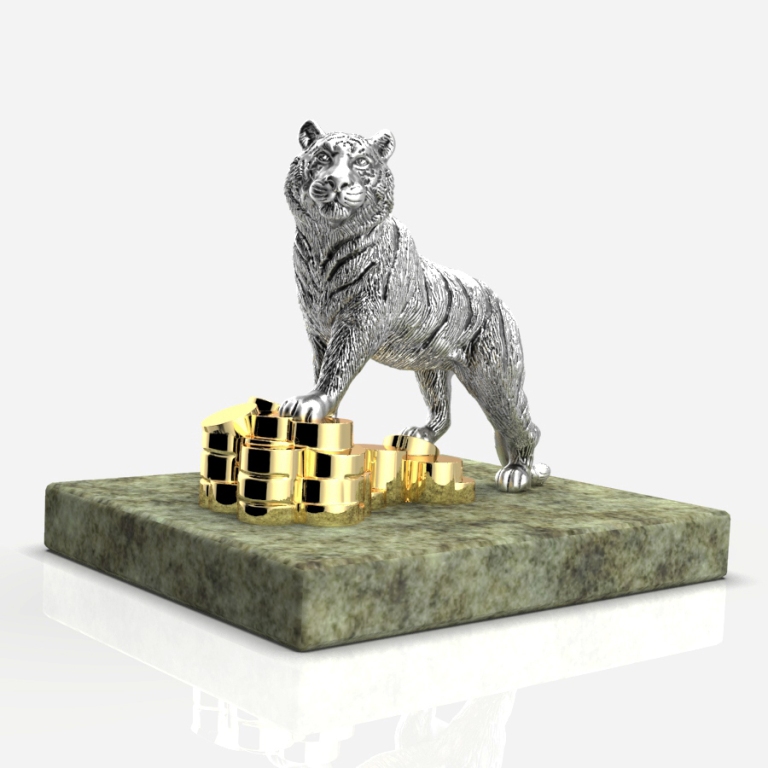 Серебряные статуэтки Тигр