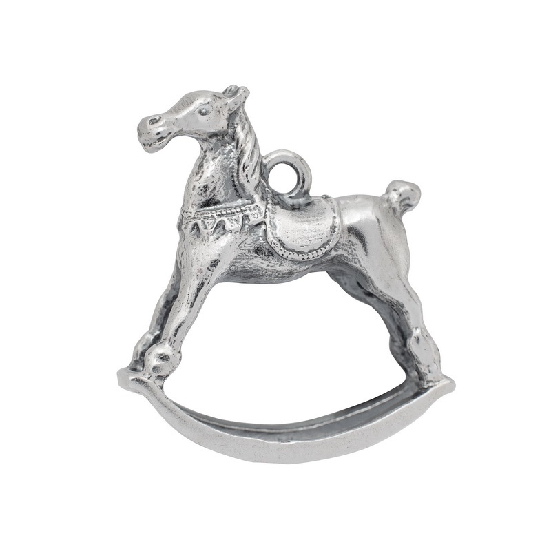 Серебряные брелоки и статуэтки Лошадка качалка